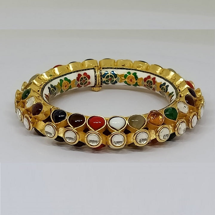 Indian Polki Kundan navratna stones bangles