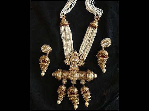 Long Kundan necklace meenakari pendant celebrity look