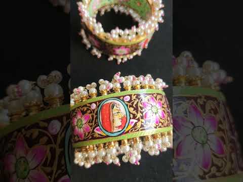 Indian meenakari bangles handpainted floral maharani design