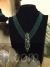 Green beads 5 layered mala AD droplet design pendant necklace