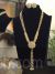 Pearls tassel mala round Kundan pendant and earrings long necklace set