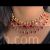 Classic Kundan necklace set ruby droplet design
