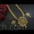 Long Kundan necklace gold tone statement Victorian pendant