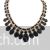 Simple and elegant black stones necklace