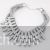 Stylish silver collar necklace 