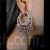 Layered American diamond chandbali earrings hoop style