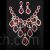 American diamond ruby pota stone bridal necklace set