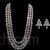 American diamond CZ 3 layered long necklace set