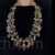Kundan and pearls long necklace with multicolor drops