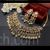 Jadau Kundan necklace set oval center Victorian look semi bridal