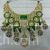 Indian wedding royal look uncut Polki bridal necklace set green stone center