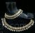 Pan shape Kundan pearl studded anklets