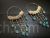 Clustered pearls bali style pearl tassel earrings with feroza drops