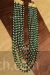 Elegant green and white beads 7 layered mala necklace