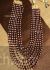 Elegant ruby and white beads 7 layered mala necklace