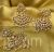 Kundan intricate design chandbali earrings and tikka set with pearl drops