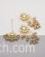 Floral stud pearl tassel golden drops earrings and tikka set