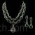 Royal CZ emerald necklace set 2 layered Indian fashion statement style