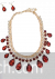 Designer red stone necklace set
