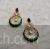 Triangular design Vilandi Kundan green meenakari chandbali earrings