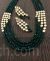 Green beads and oval Vilandi Kundan layered necklace set