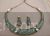 Dark green meenakari Kundan studded necklace set 