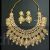Indian wedding necklace set Kundan gold tone teardrop charms