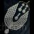 Indian Polki Jewelry set layered teardrop center silver polish