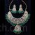 Indian Kundan necklace set Victorian style center pendant