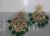 Jadau Kundan floral center small chand bali with green drops