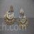 Jadau Kundan lotus design hollow chandbali earrings