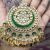 Jadtar Kundan green bridal tikka pipal patti drops pan shape design