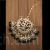 Jadau Kundan chandbali tikka Victorian design round charm drops