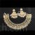 Kundan gold tone simple semi bridal set with chandbali earrings