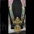 Indian Royal wedding look Jadau Kundan blue beads long necklace set