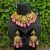 Royal Jadau Kundan choker sunflower design pink fluorite drops