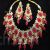 Statement Jadau Kundan ruby pan shape necklace set