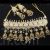 Jadau Kundan victorian style jhumka charms choker necklace set