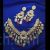 Indian Kundan necklace set multicolor drops center chand design