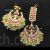 Jadtar Kundan ruby Punjabi traditional chandbali earrings and tikka set