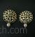 Stylish AD decorated stud earrings with pearl drop