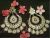 Kundan chand bali earrings with tear drop shape hangings