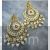 Kundan chand bali earrings with pearl hangings