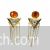 Champagne stone triangular design tassel earrings