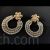 Pearls decorated chand bali style earrings