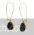 Simple black stone dangle earrings