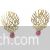 Mesh design pink stone drop earrings