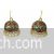 Maroon and green flower design meenakari earrings