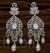 American diamond pearl drop chandelier earrings