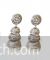 Silver triple jhumka earrings